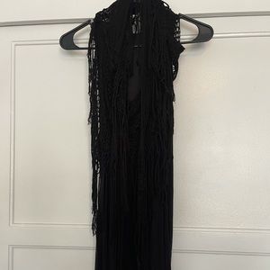 Remain crochet scarf neck t-back tank